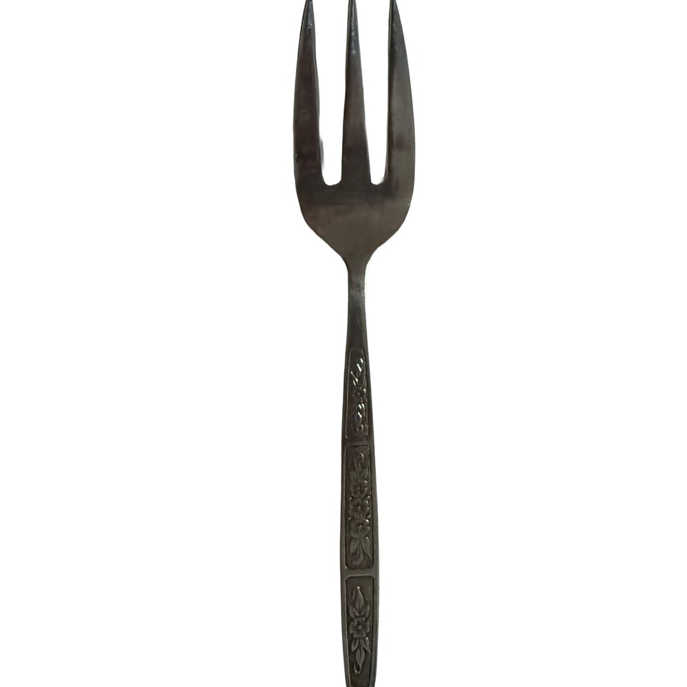 Vintage Imperial International Stainless Serta 3-Tine Meat Serving Fork 8.5"